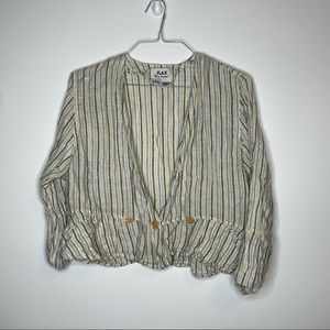 Flax striped linen top